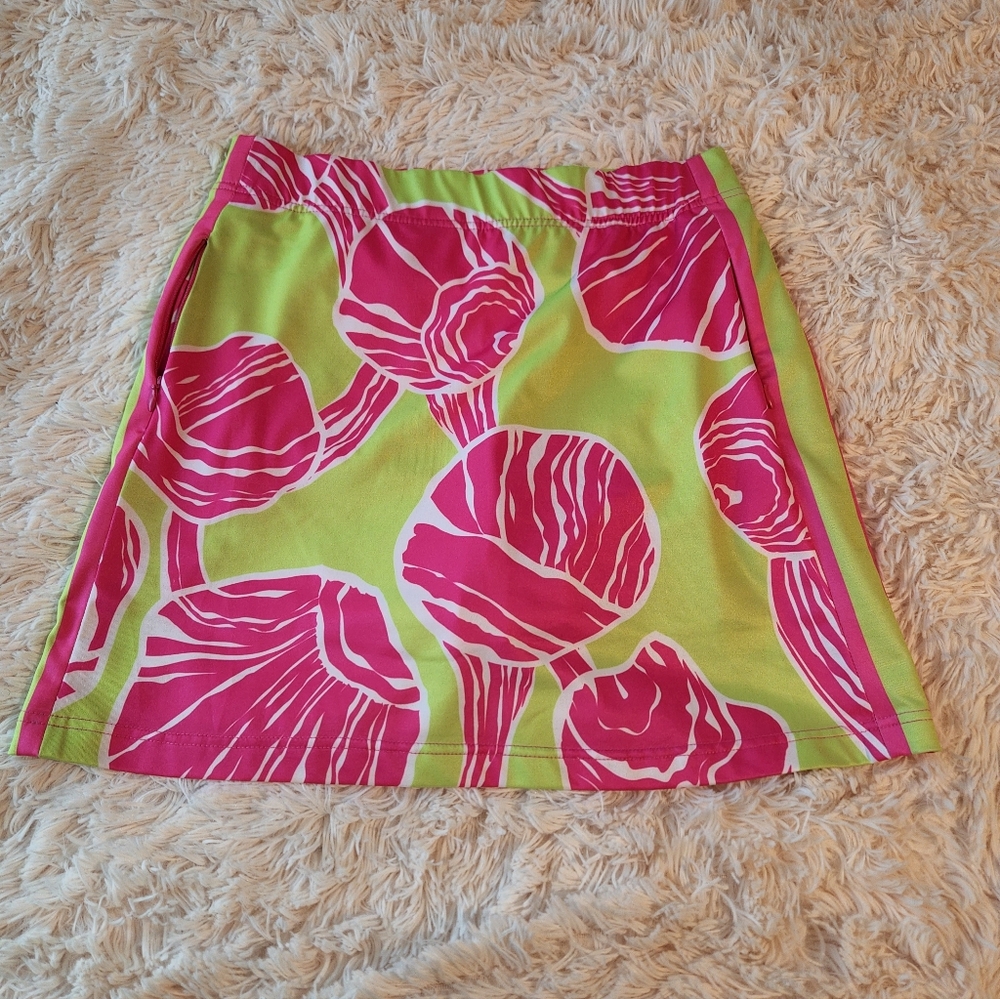 Vibrant Pink and Green Women's Skirt
